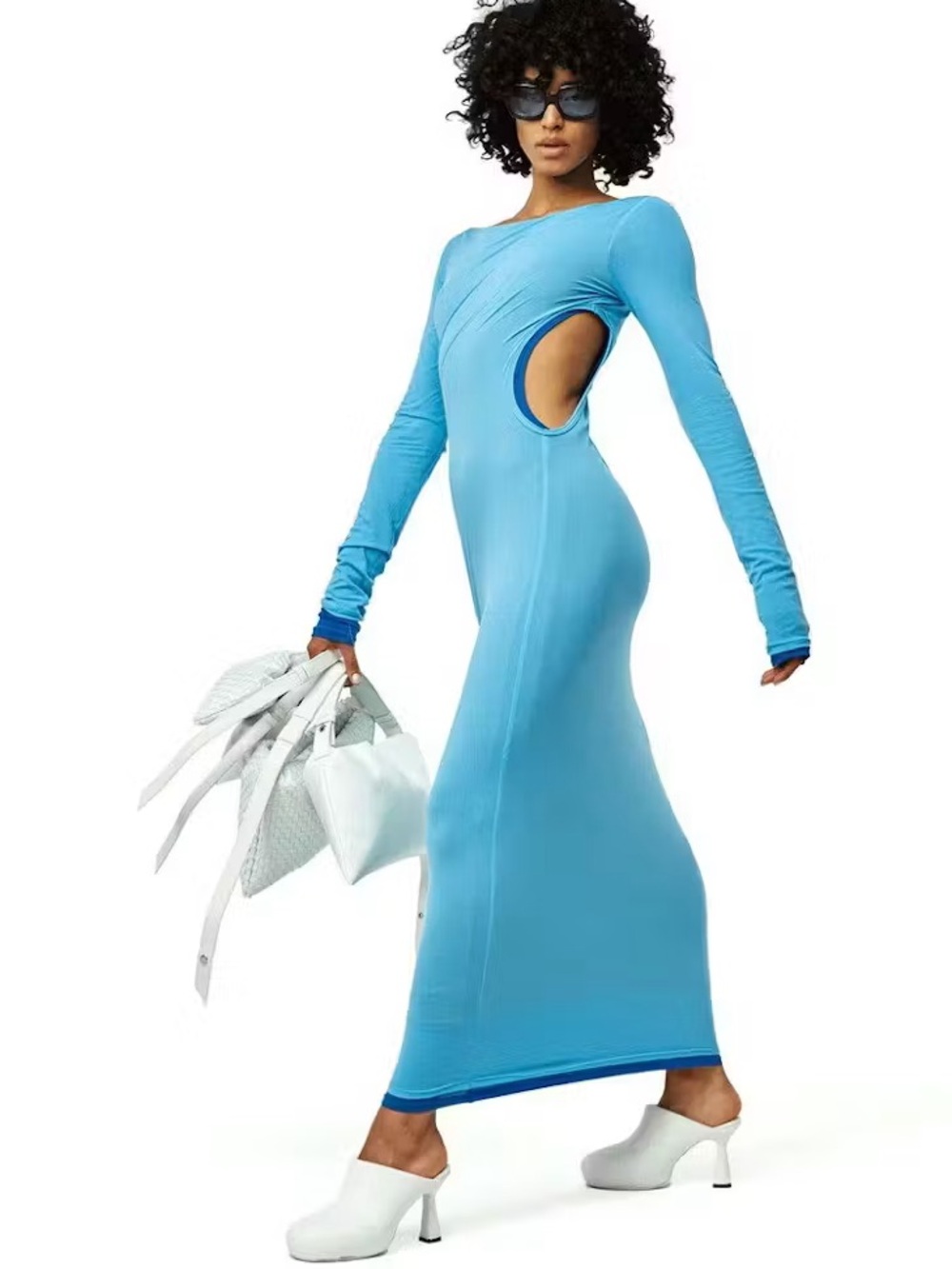 Simon Miller Mesh Solar Dress in Clear Blue